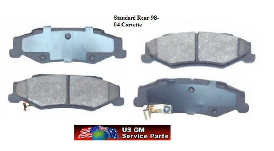 Disc Pads: 98-04 Corvette REAR (Std duty)